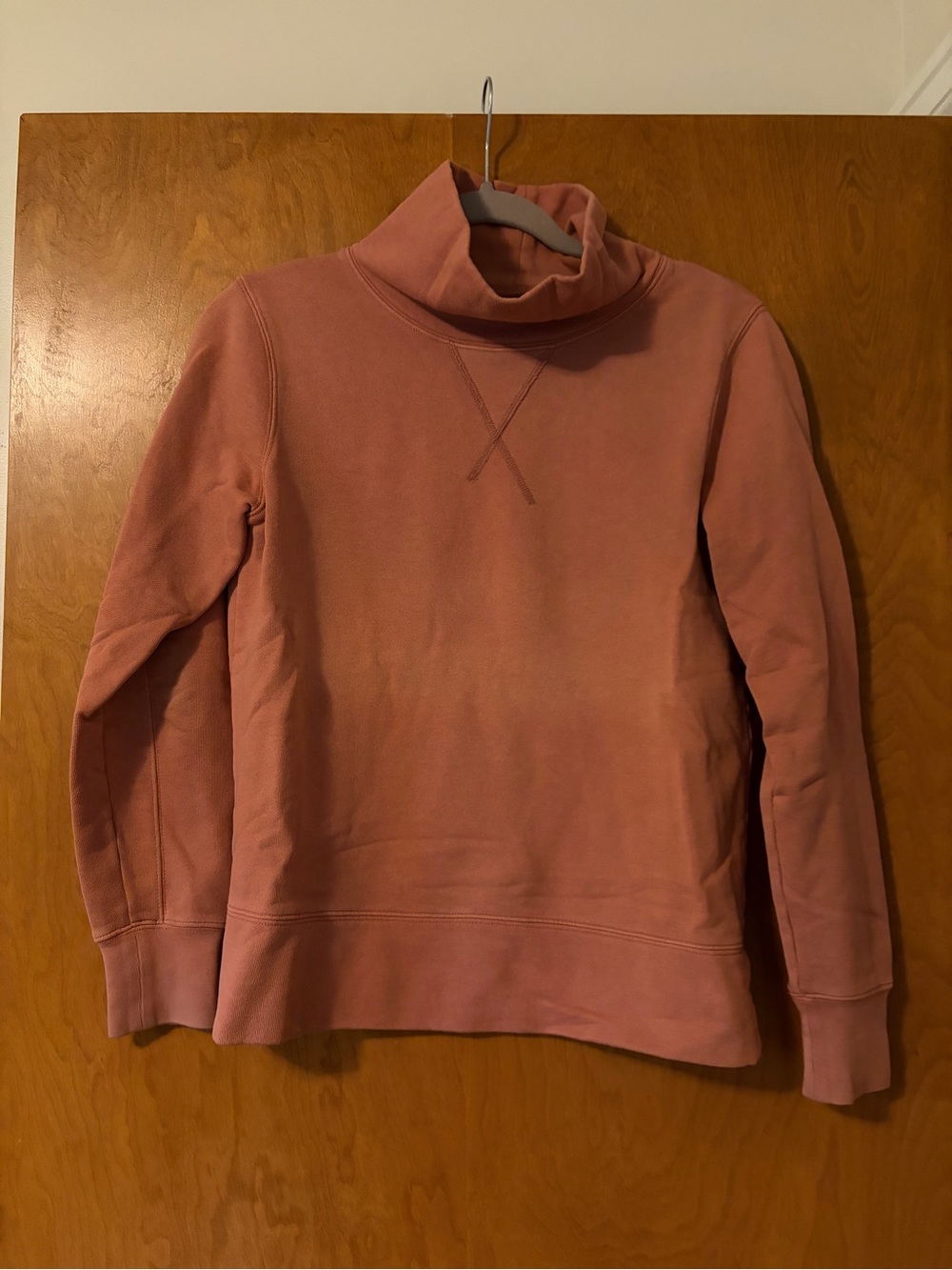 Madewell Dusty Rose Funnel Neck Sweatshirt